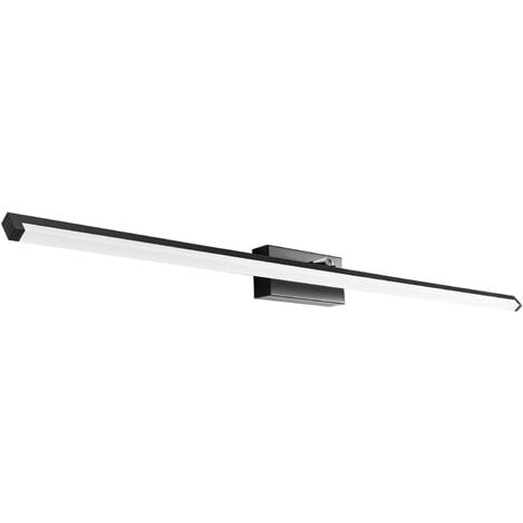 TOOLIGHT LÁMPARA de PARED DEL BAÑO APP375-1W NEGRO 20W 90CM LED 1-PUNTOS de LUZ 95,5X8X7CM