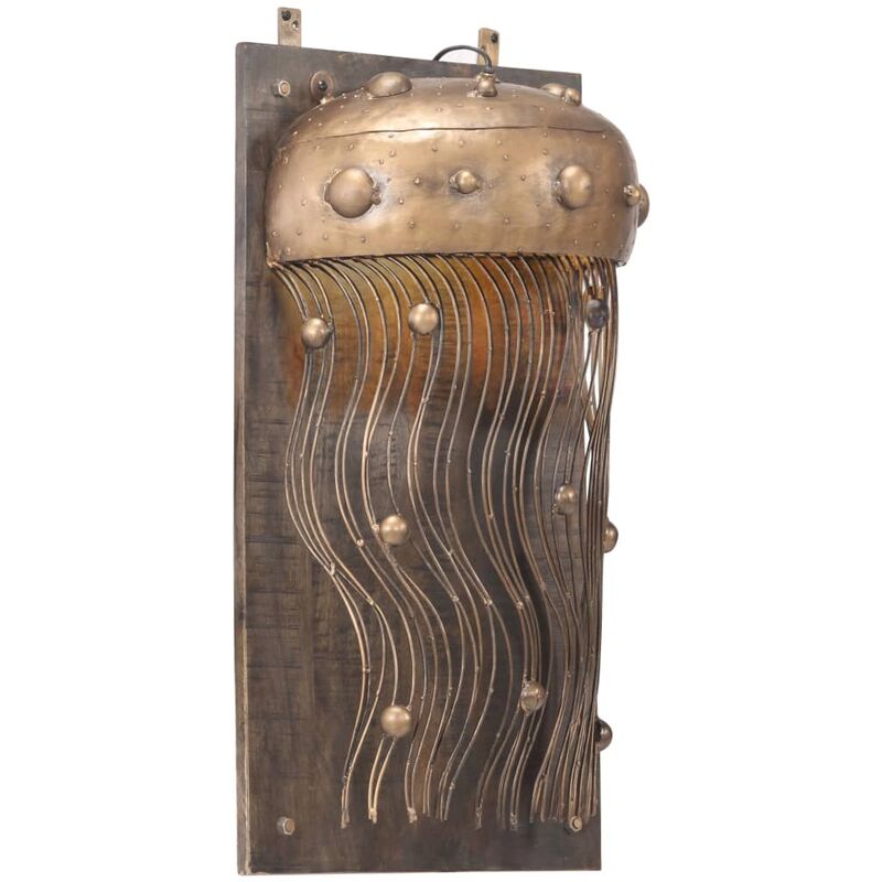 

Lámpara de pared diseño medusa hierro y madera maciza de mango