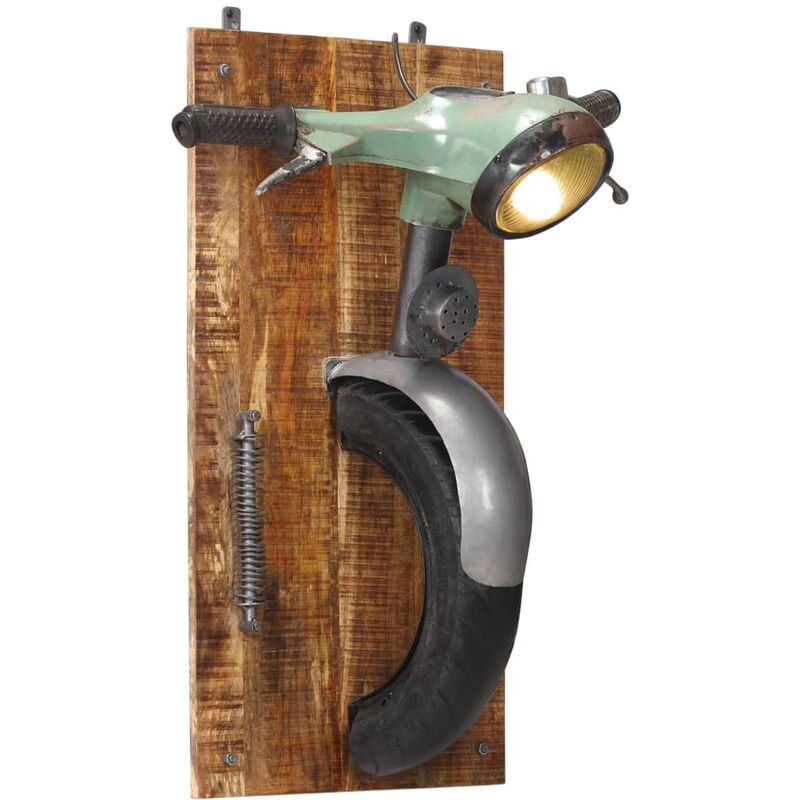 

Lámpara de pared diseño scooter madera maciza mango y hierro