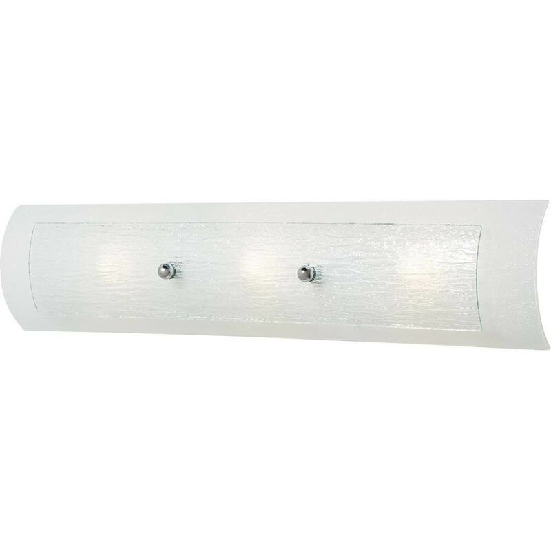 

Lámpara de pared Duet, 61 cm, vidrio esmerilado y blanco, cromo pulido, LED, 3 luces