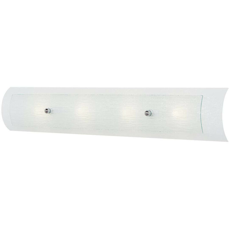 

Lámpara de pared Duet, 76,2 cm, vidrio esmerilado y blanco, cromo pulido, LED, 4 luces