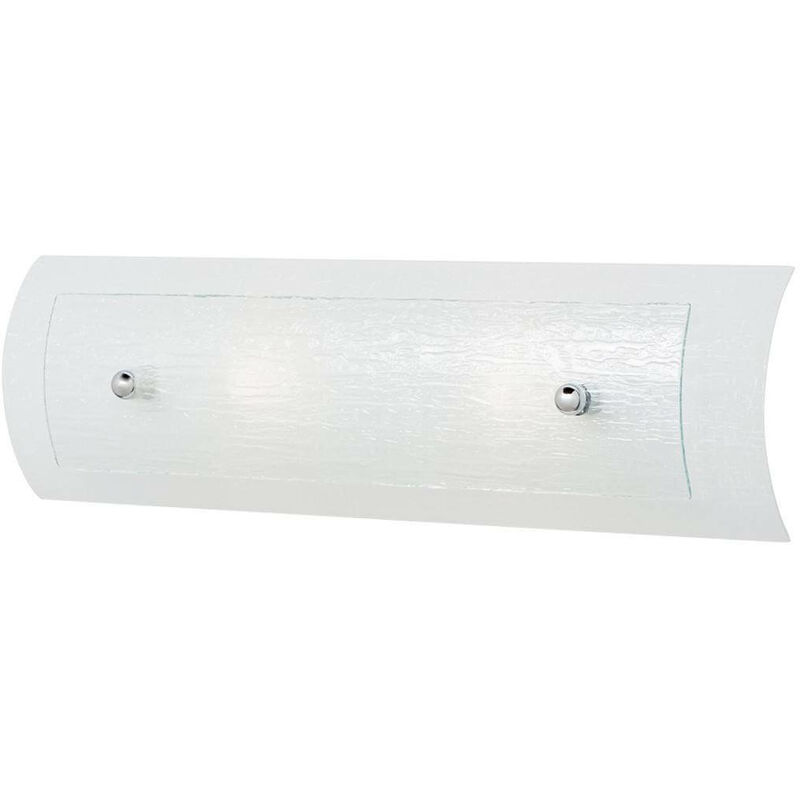 

Lámpara de pared Duet, vidrio esmerilado y blanco, cromo pulido, LED, 2 luces