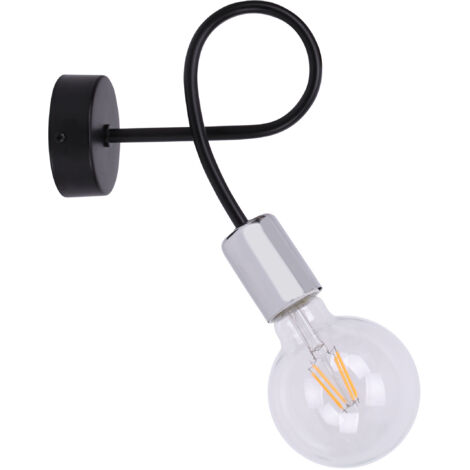 Lámpara de pared EDISON moderna, luminaria LED cromada
