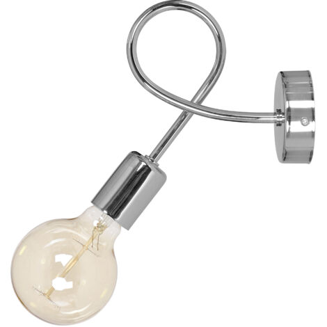 Lámpara de pared estilo loft original Edison cromada