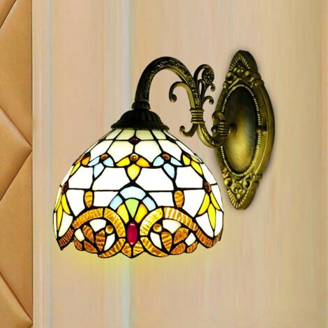Lámpara de pared estilo Tiffany, estilo vintage, E27, estilo vintage, lámpara de pared, lámpara, lámpara de salón, lámpara de dormitorio