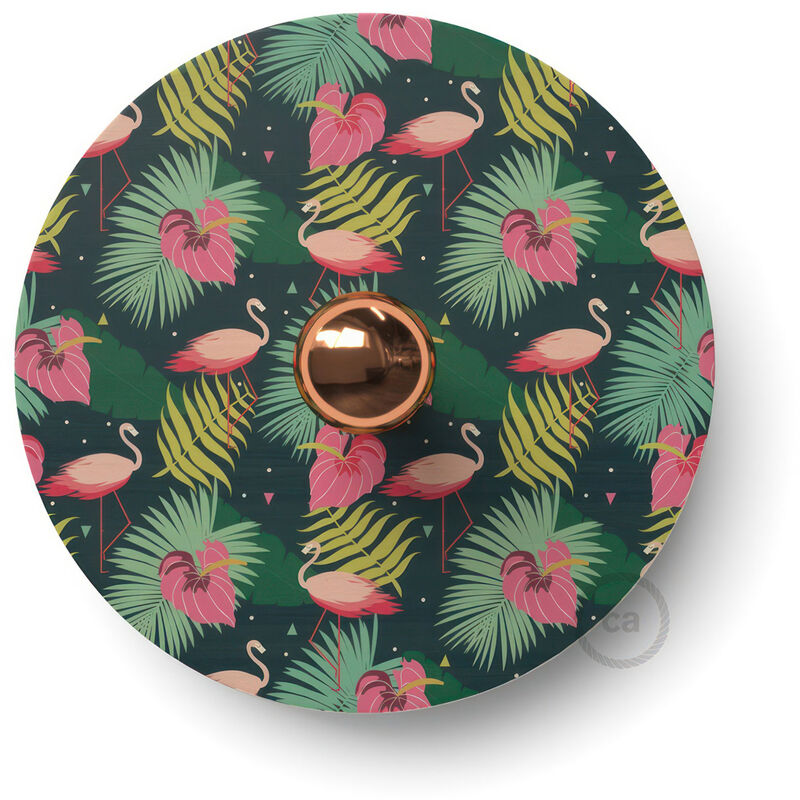 

Creative Cables - Lámpara de pared Ethnic con pantalla UFO ilustrada doble cara, diseño por varios artistas | Con bombilla - Annachiara Zaminato