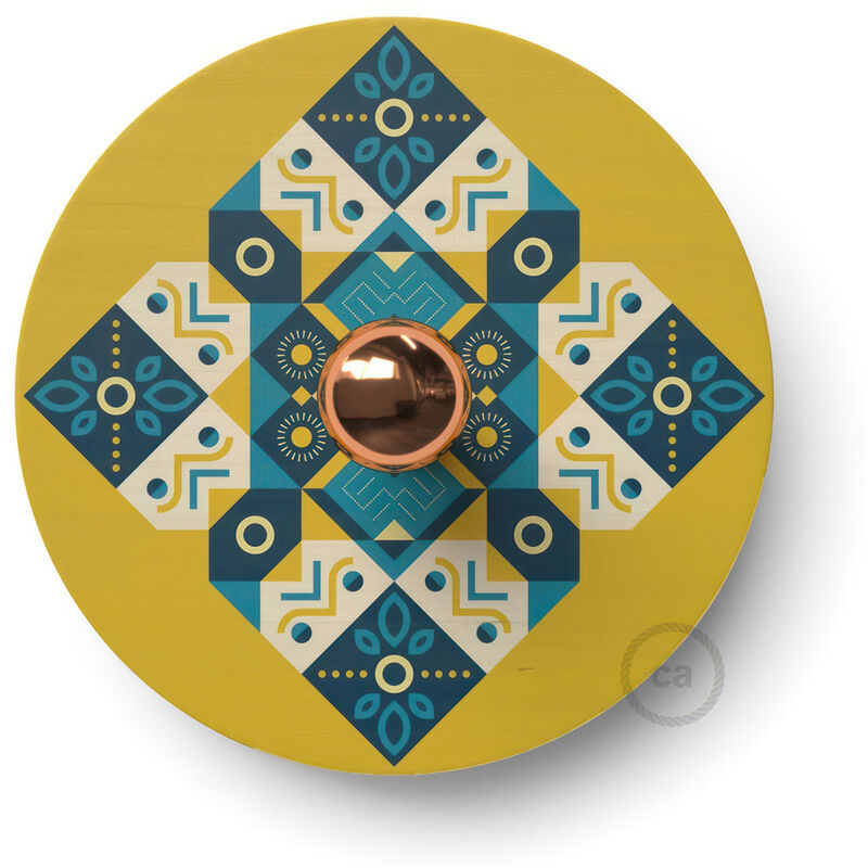 

Lámpara de pared Ethnic con pantalla UFO ilustrada doble cara, diseño por varios artistas | Sin bombilla - ODD - ODD