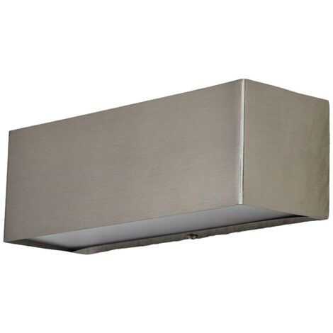 Lámpara de pared exterior 'Alicja' (Moderno) en Gris hecho de Acero (1 llama, E27) de Lindby lámpara de pared para pared exterior/fachada, casa, terraza y balcón - acero inoxidable, blanco satinado