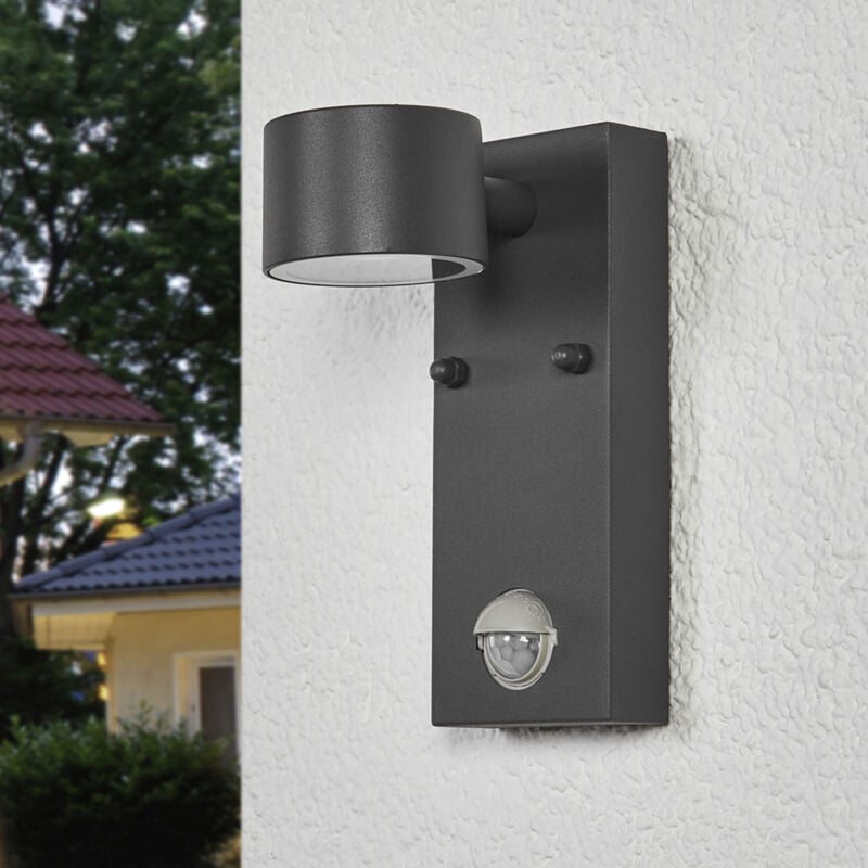 

Lindby - Lámpara de pared exterior con sensor Lexi con LEDs