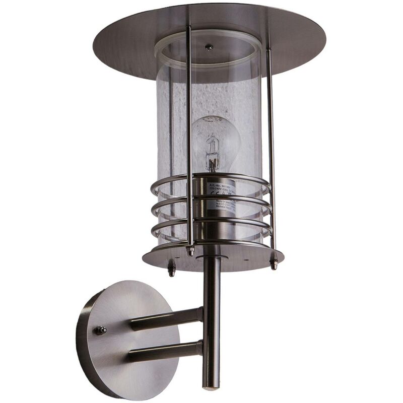 

Lindby - Lámpara de pared exterior de acero inoxidable Miko