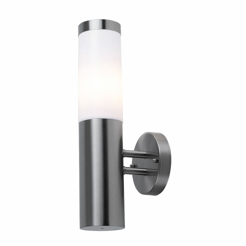 

Lámpara de pared exterior jardín de acero inoxidable lámpara Alexa controlable por teléfono móvil que incluye lámparas LED RGB