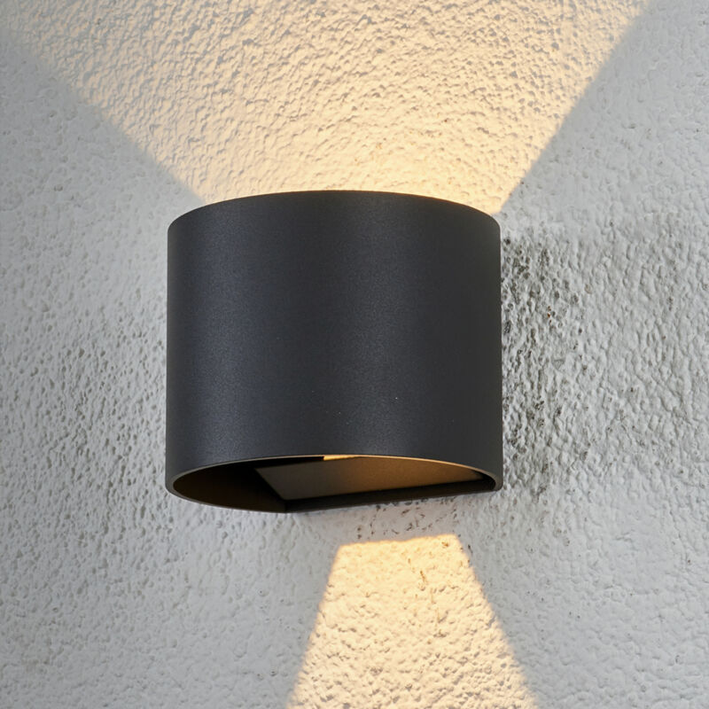 

Lámpara de pared exterior LED semicircular Ella