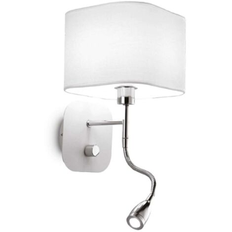 Lámpara de pared Ideal Lux Holiday blanco AP2 1XE14 IP20 124162