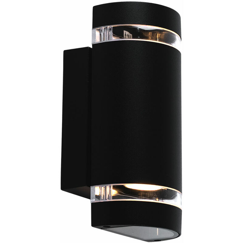 

Lámpara de pared iluminación exterior focos de jardín arriba y abajo lámpara de terraza negro en un juego que incluye bombillas LED