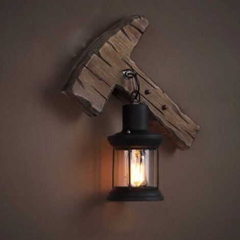 Lámpara de pared industrial, lámpara de pared retro, lámpara para comedor, bar, cafetería, iluminación de pasillo, lámpara nostálgica con bombilla LED.