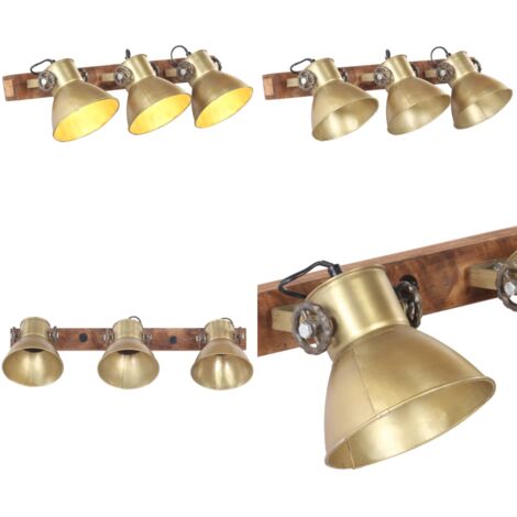Lámpara de pared industrial latón 65x25 cm E27 - Lámpara industrial - Lámpara de techo