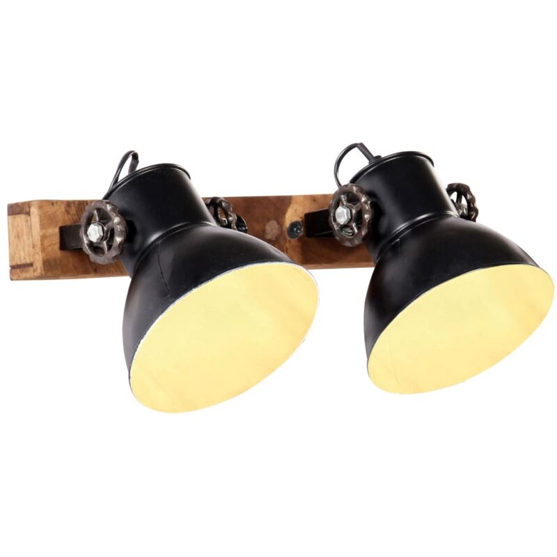 

vidaXL Lámpara de pared industrial negra 45x25 cm E27 - Negro