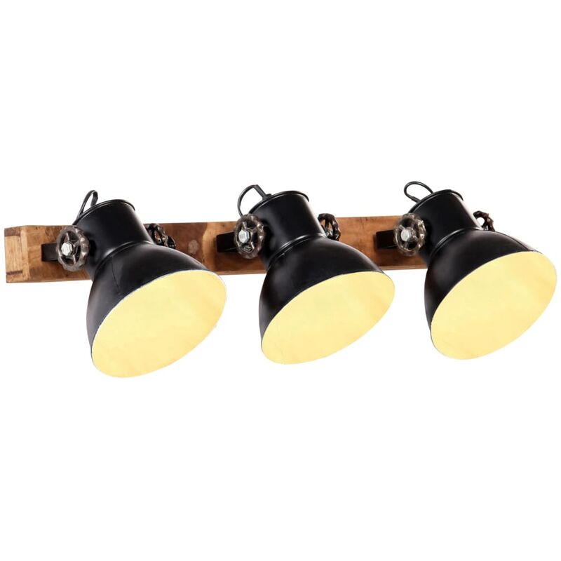 

vidaXL Lámpara de pared industrial negra 65x25 cm E27 - Negro