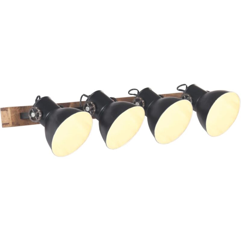 

vidaXL Lámpara de pared industrial negra 90x25 cm E27 - Negro