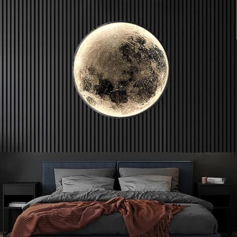 Lámpara de pared interior Lámpara de pared LED moderna 15W Diseño circular 6500K Negro Dormitorio Sala de estar 24cm Ulisme