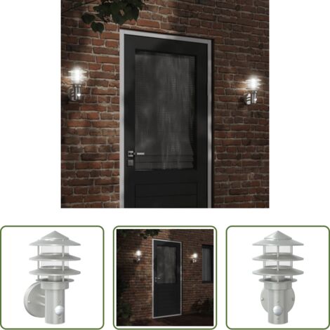 Lámpara de pared -  Lámpara de pared de exterior con sensor acero inoxidable