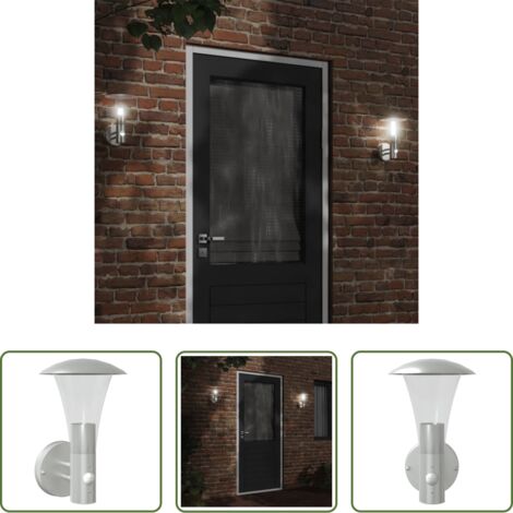 Lámpara de pared -  Lámpara de pared de exterior con sensor acero inoxidable
