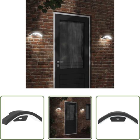 Lámpara de pared -  Lámpara de pared de exterior LED aluminio fundido negro