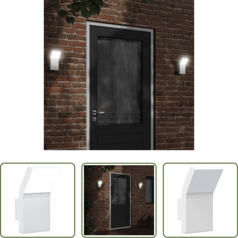 Lámpara de pared -  Lámpara de pared LED de exterior aluminio fundido blanco