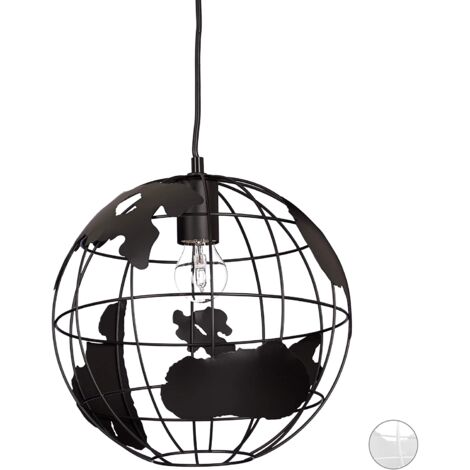 Lámpara de pared lámpara de pie decoración de diseño con suspensión pantalla de bola de globo negra 130001352