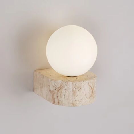 Lámpara de pared LED de cristal, luz cálida y creativa, estilo japonés, retro, sencilla, ideal para pasillo, dormitorio o estudio.