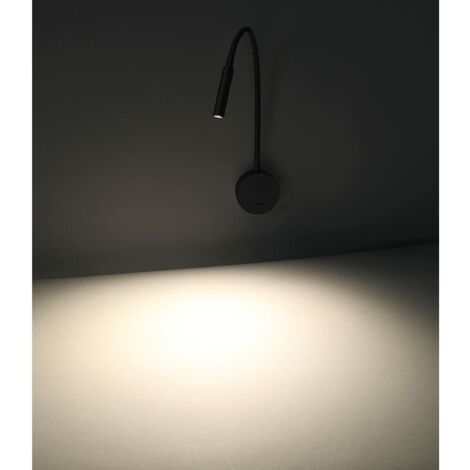 Lámpara de pared LED de cuello de cisne de 3 W, lámpara de lectura flexible de 3000 K con interruptor para dormitorio y sala de estar.