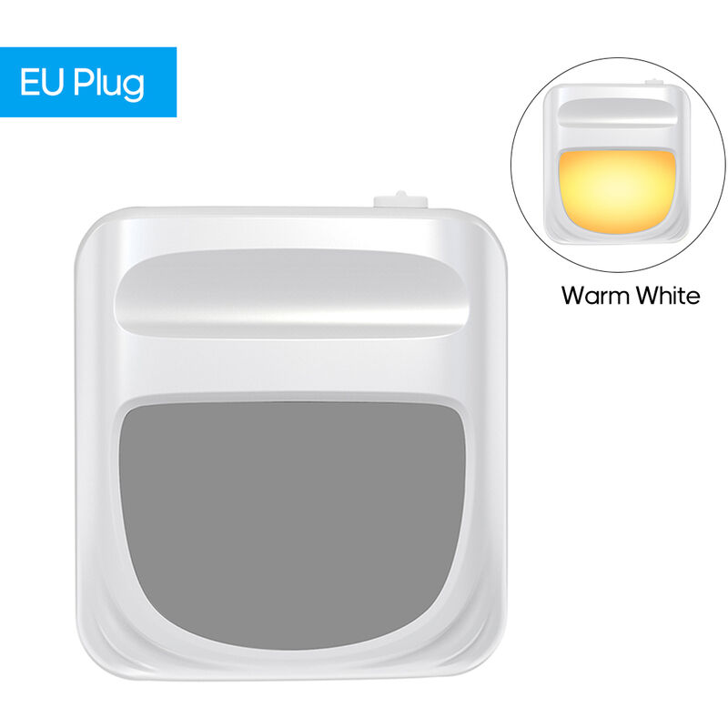 

Lampara de pared LED de luz de la noche de brillo ajustable Plug Tipo llevo la lampara, blanco caliente, enchufe de la UE