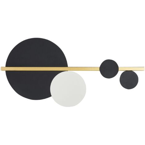 Lámpara de pared LED de metal negro blanco dorado 60 cm aplique pantalla Parita