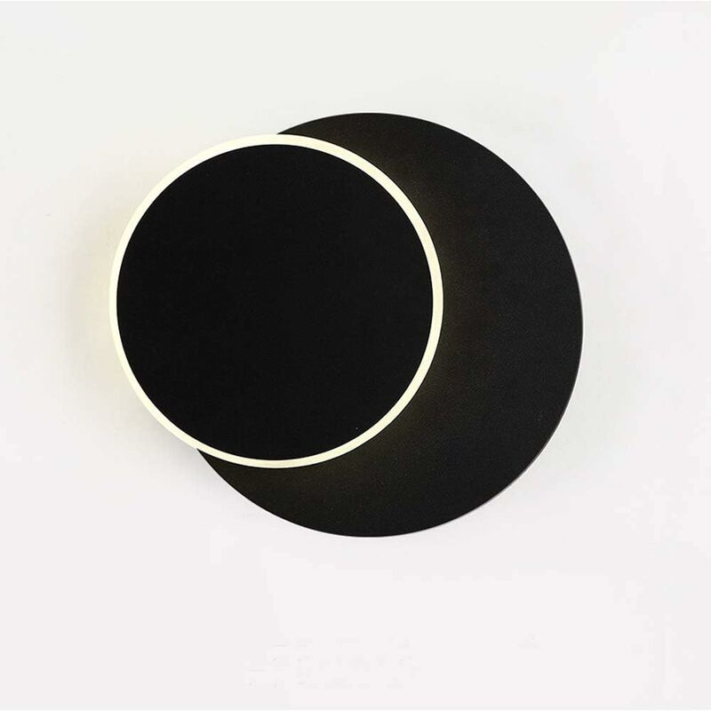 

Lámpara de Pared Led Decorativa Lámpara de Pared Interior 9W Creative 2 En 1 Apliques de Pared Moderna de Hierro, Blanco Cálido (Negro)