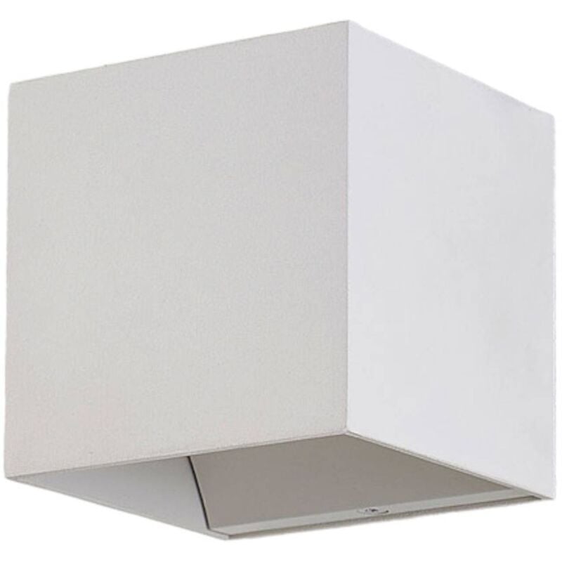 

Lámpara de pared LED Esma blanca, cúbica