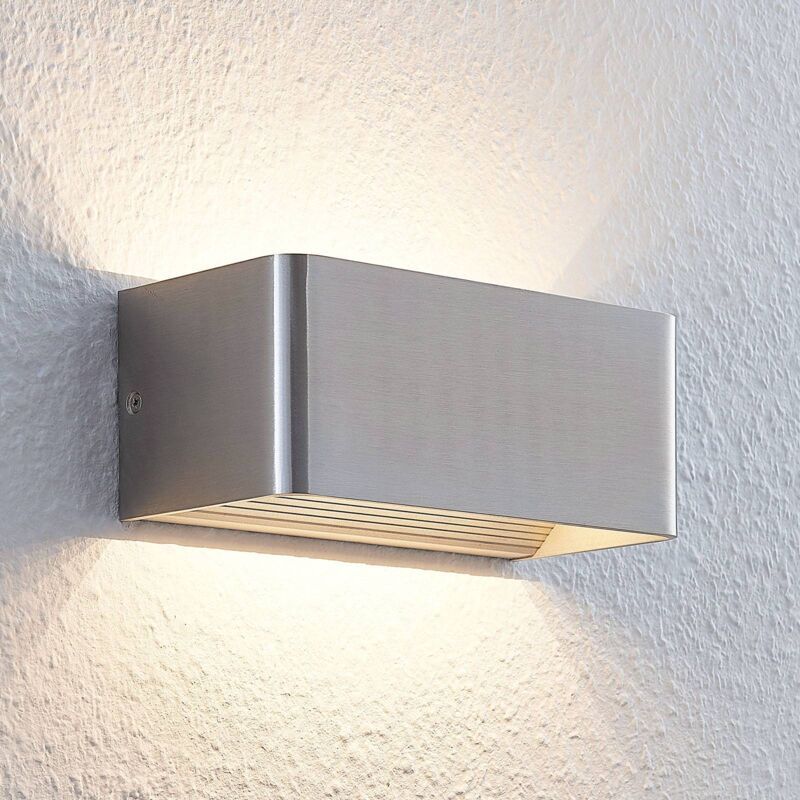 

Lindby - Lámpara de pared LED Lonisa, níquel satinado