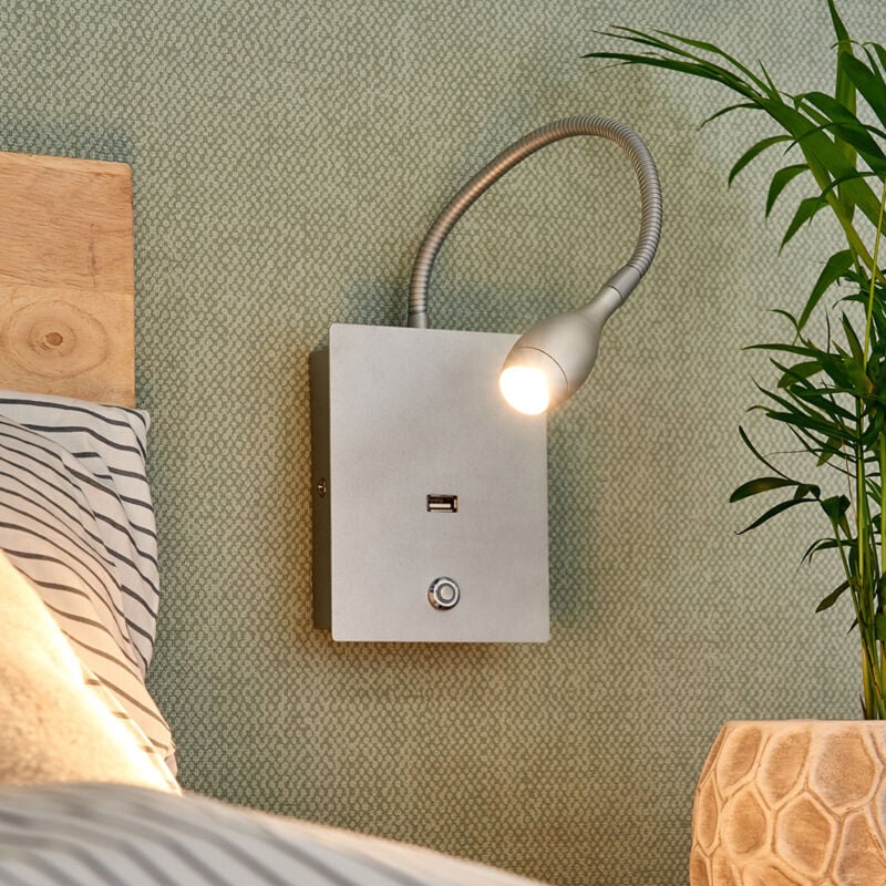 

Lámpara de pared LED Marbod flexible con atenuador