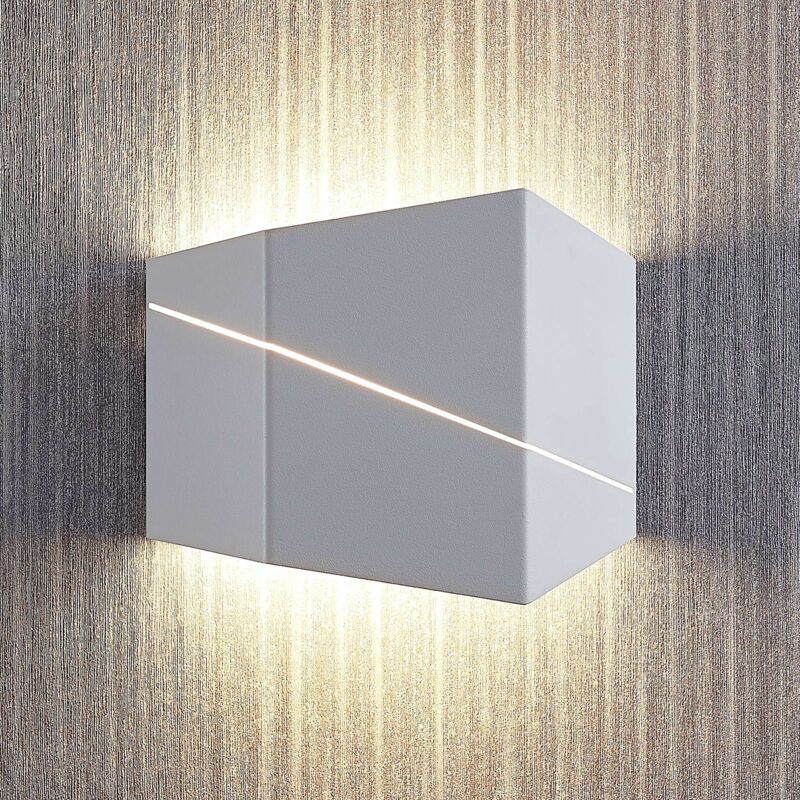 

Lindby - Lámpara de pared LED Nikolae, 18 cm, blanco