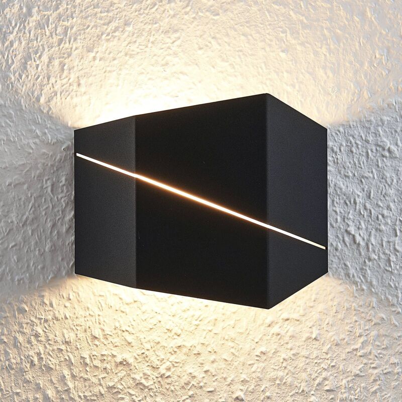 

Lindby - Lámpara de pared LED Nikolae, 18 cm, negro