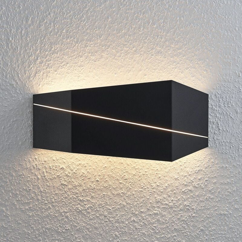 

Lámpara de pared LED Nikolae, 40 cm, negro
