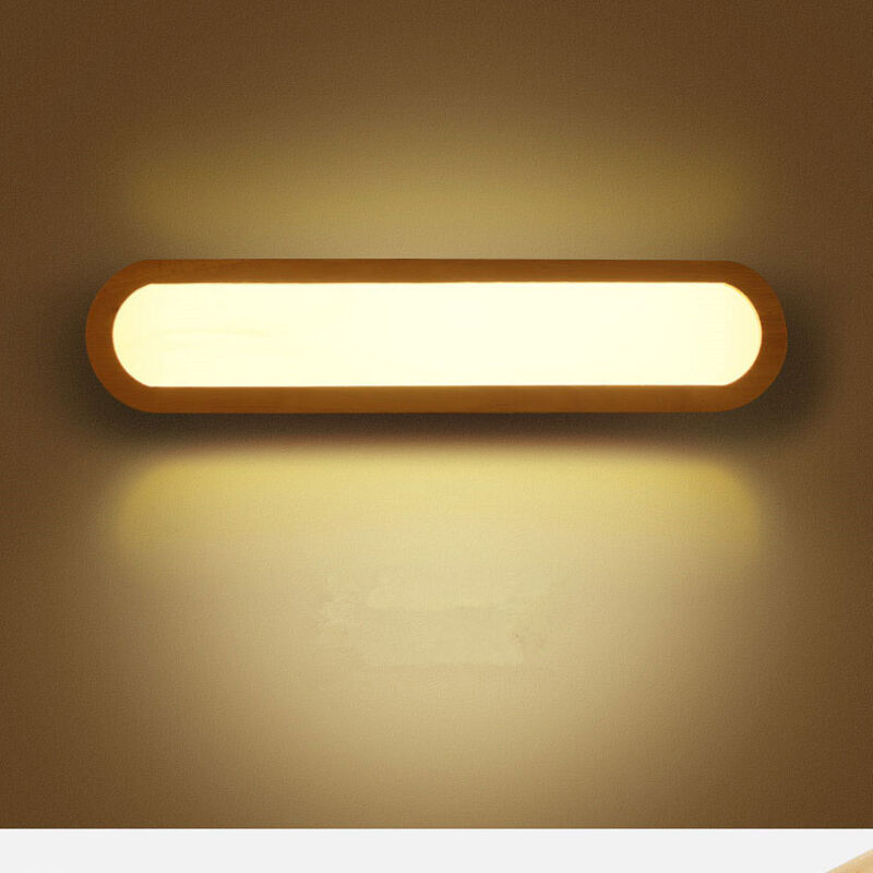 Lámpara de pared LED nórdica de madera maciza, iluminación interior decorativa para dormitorio, pasillo, escaleras, lámpara de lectura cuadrada
