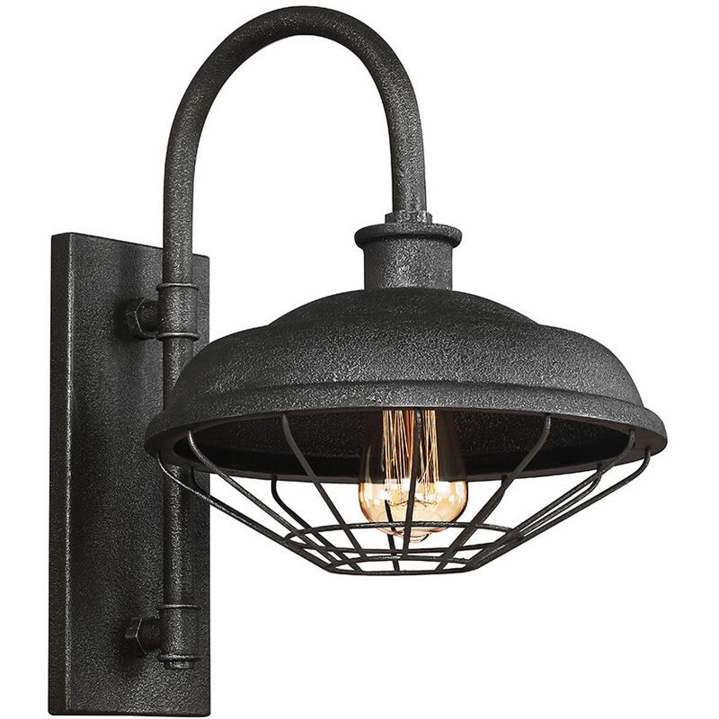 

Elstead Lennex - 1 lámpara de pared interior de metal gris claro, E27
