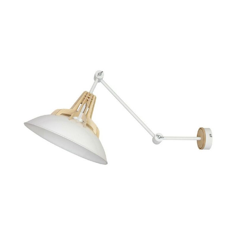 

Lampara de Pared Lilus - Applique - Blanco en Metal, Madera, 80 x 37 x 40 cm, 1 x E27, 60W