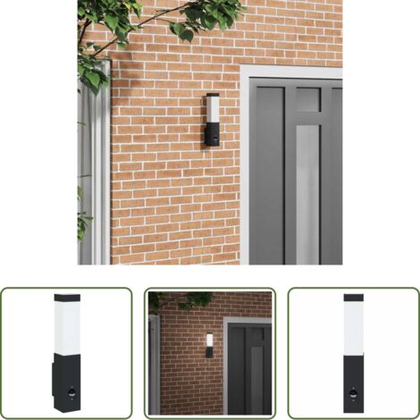 Lámpara de pared -  Luz de pared exterior Negro 10.5 x 6 x 33 cm