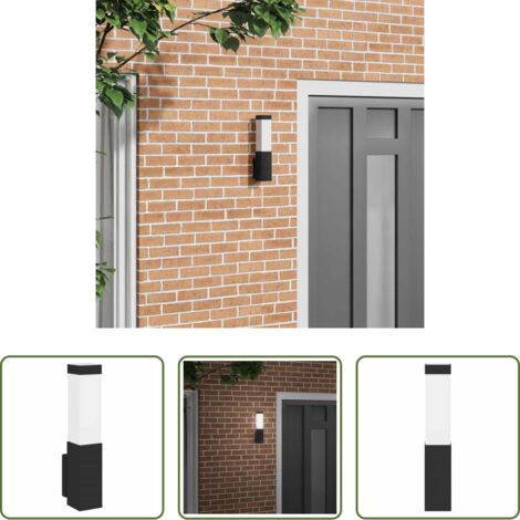 Lámpara de pared -  Luz de pared exterior Negro 10.5 x 6 x 33 cm
