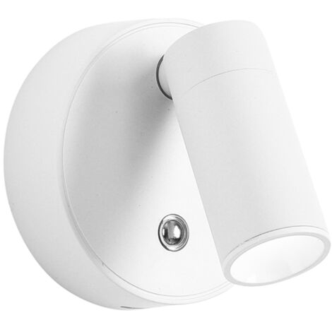 Lámpara de pared magnética recargable con interruptor táctil, pulsación larga para ajustar el brillo, ángulo ajustable, luz de pared para interiores (luz blanca fría).