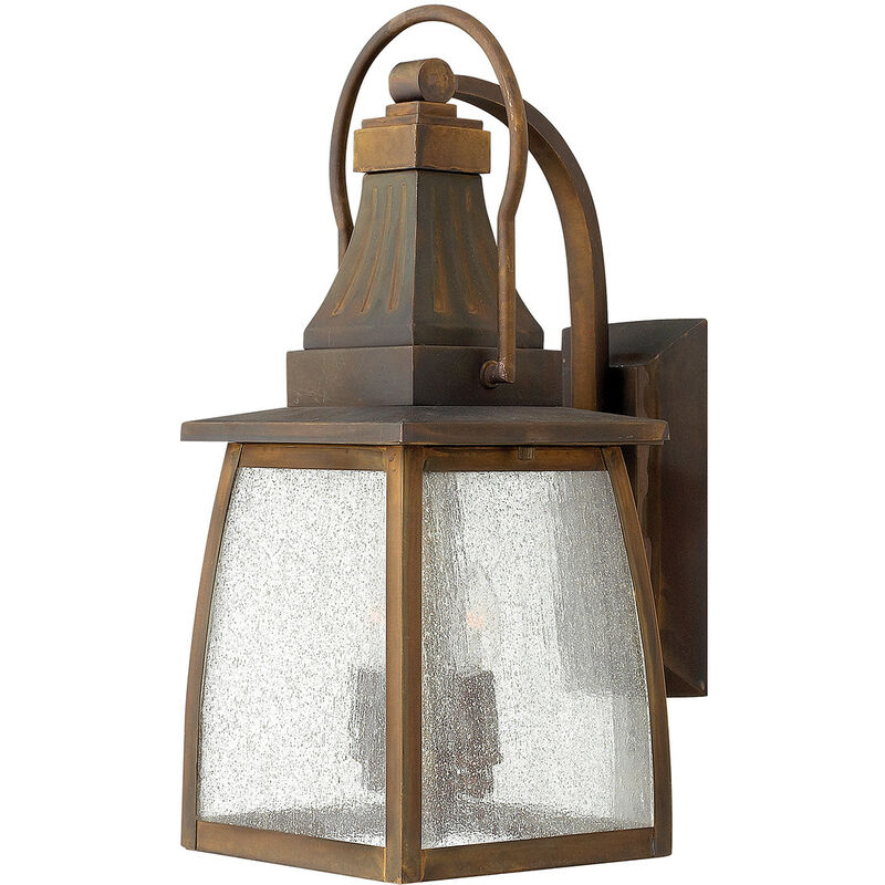 

Montauk - Linterna de pared pequeña de exterior 2 luces Light Sienna IP44, E14 - Elstead