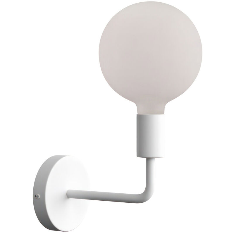 

Creative Cables - Lámpara de pared Metal de metal con tubo de extensión | Sin bombilla - Blanco - Blanco