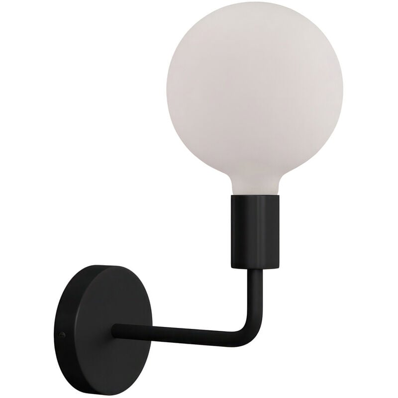 

Creative Cables - Lámpara de pared Metal de metal con tubo de extensión | Con bombilla - Negro - Negro
