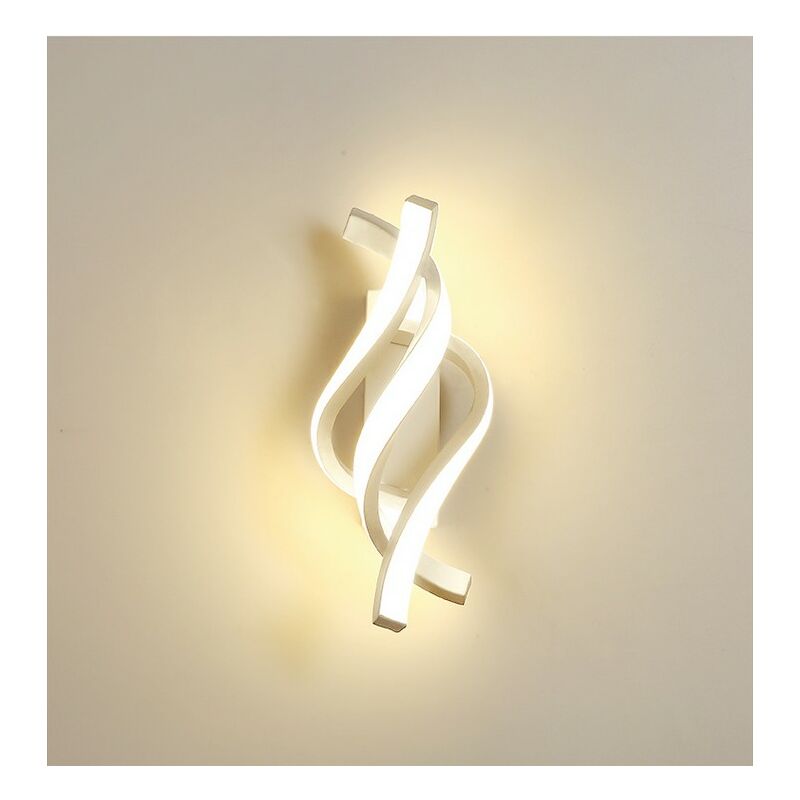 

Stoex - Lámpara de Pared Moderna Apliques de Pared LED Blanco, Luz de Pared Interior para Sala de Estar, Pasillo, Escalera, Dormitorio (Blanco Cálido)